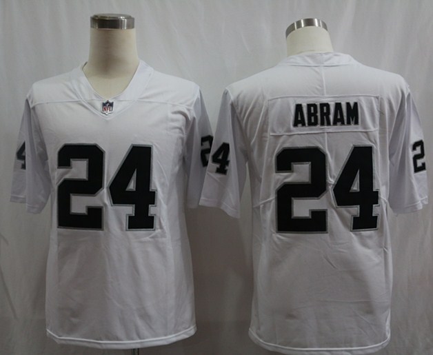Men's Las Vegas Raiders Jonathan Abram #24 White Jersey